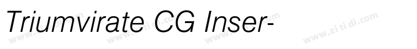Triumvirate CG Inser字体转换